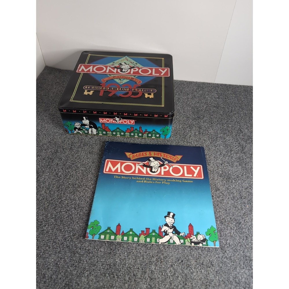Monopoly Commemorative Edition 1935 Metal Game Case, Tray & Instructions ONLY